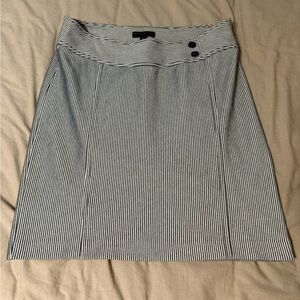 Banana Republic Black and White Striped Pencil Skirt